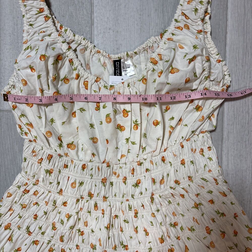 Cottagecore Fruit Print Smocked Sundress - Medium - Picture 5 of 8